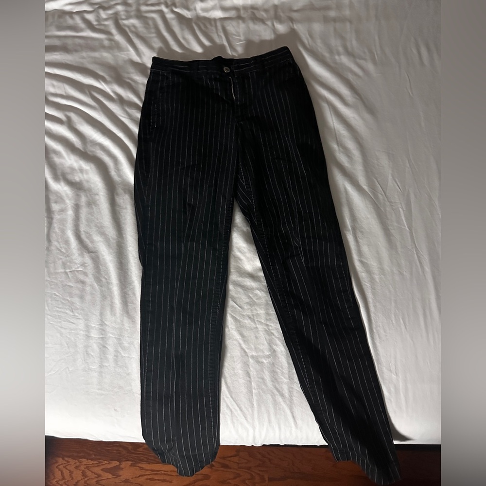 Black Pinstripe Pants